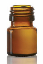 20 ml druppelfles, amber, type 3 geblazen glas